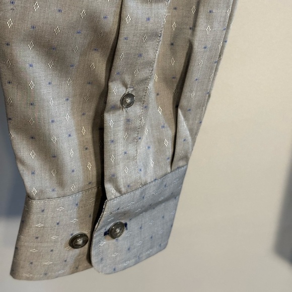 Joseph Abboud Non Iron Classic Fit Cotton Gray Long Sleeves Dress Shirt L NWT - Picture 5 of 15